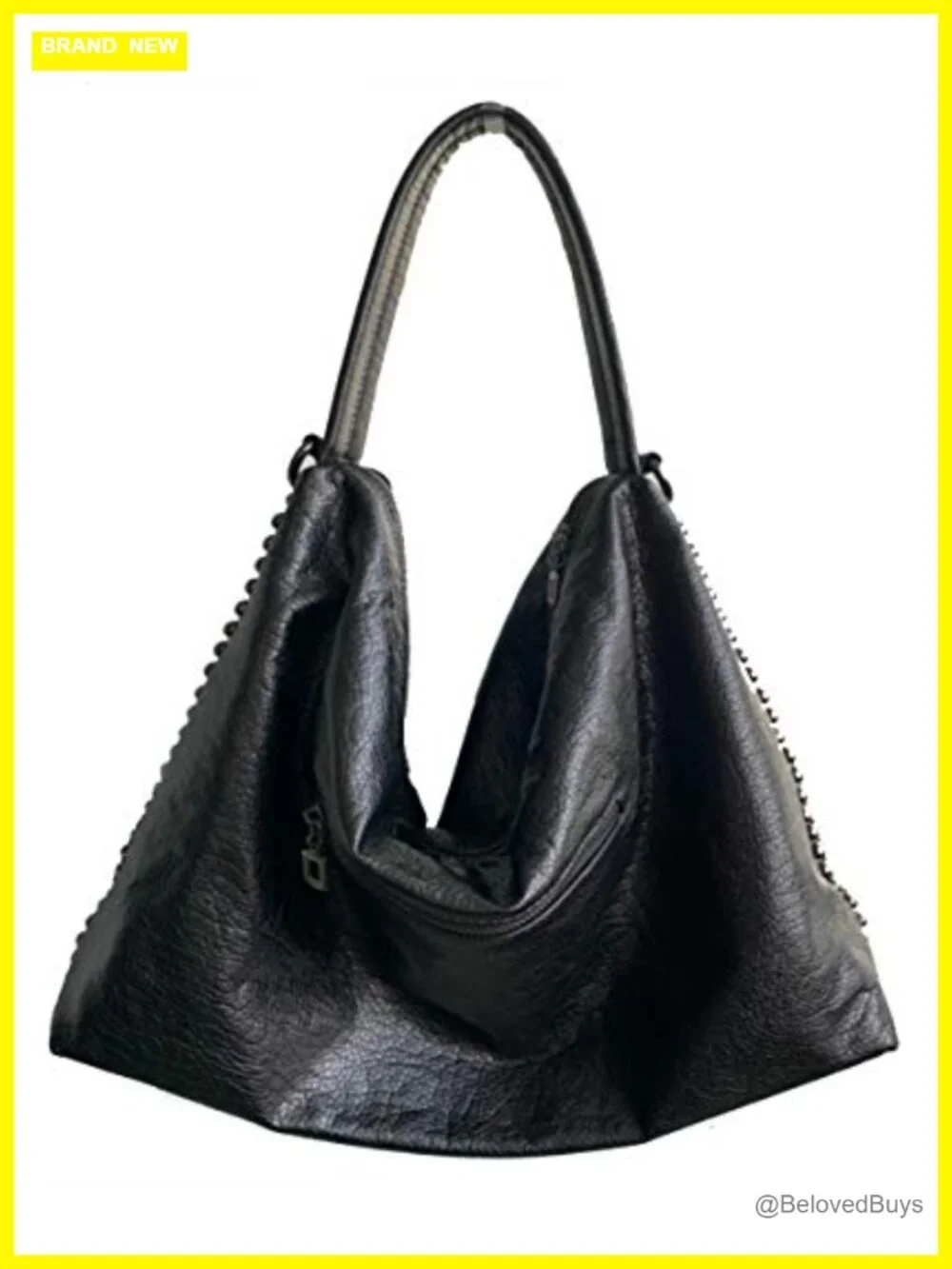 Women Skull Chain Handbag Large Capacity Gothic Shoulder Bag Studded Doctor